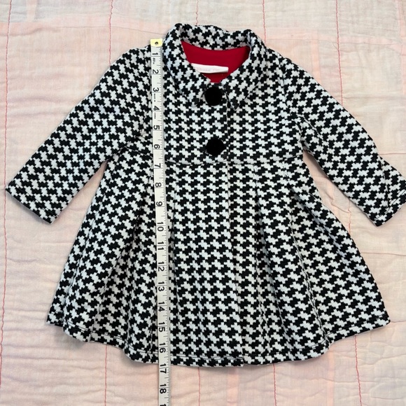 Bonnie Baby Black and White Pea Coat - Picture 3 of 10